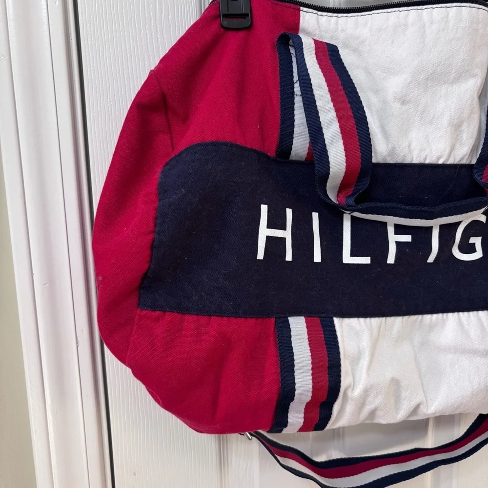 Tommy Hilfiger Classic Spell Out Canvas Duffle Bag